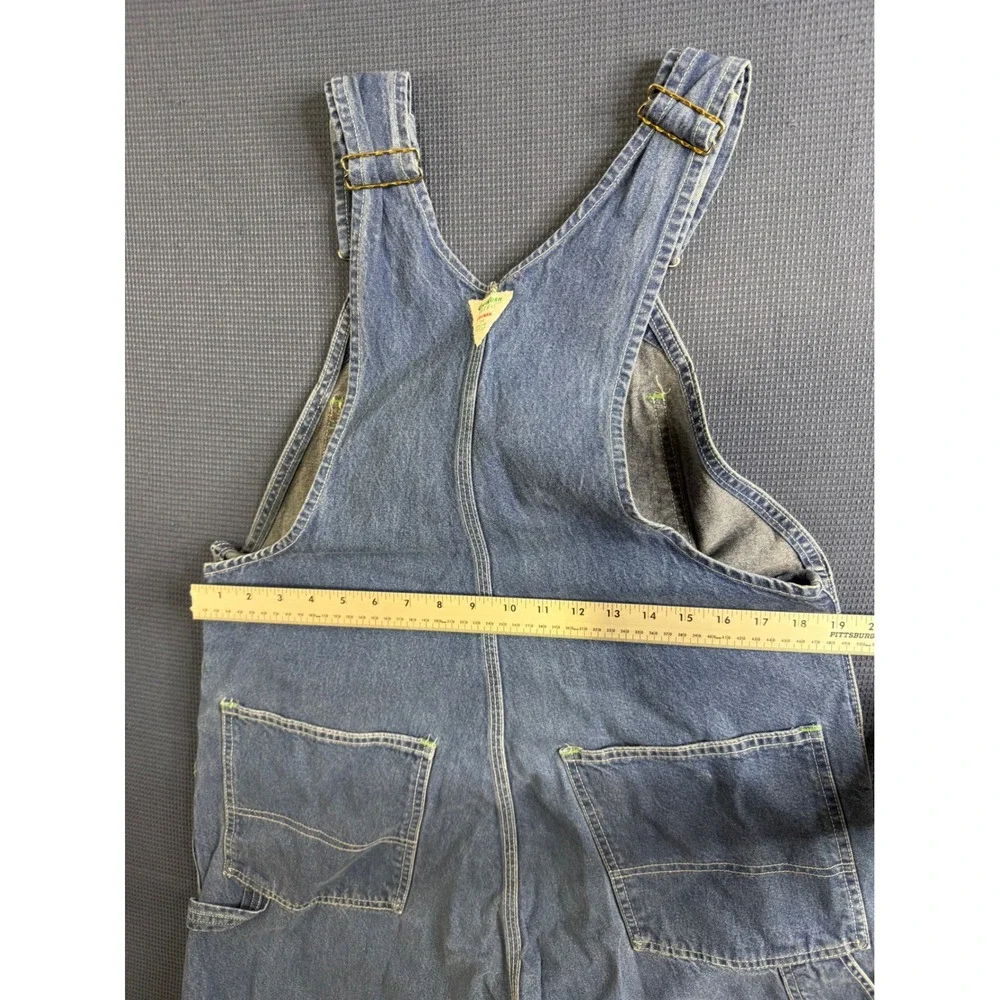 Vintage OshKosh Bgosh Vestbak Denim Overalls Mens 38x29 Made in USA Blue